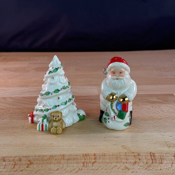 Lenox Christmas Santa and Tree Salt & Pepper Shaker Set - Picture 2 of 13